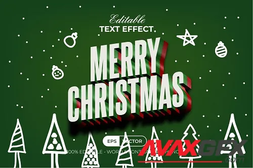 Christmas Text Effect Style - 91686431