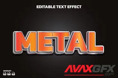 Metal editable text effect - 9YRLZZU