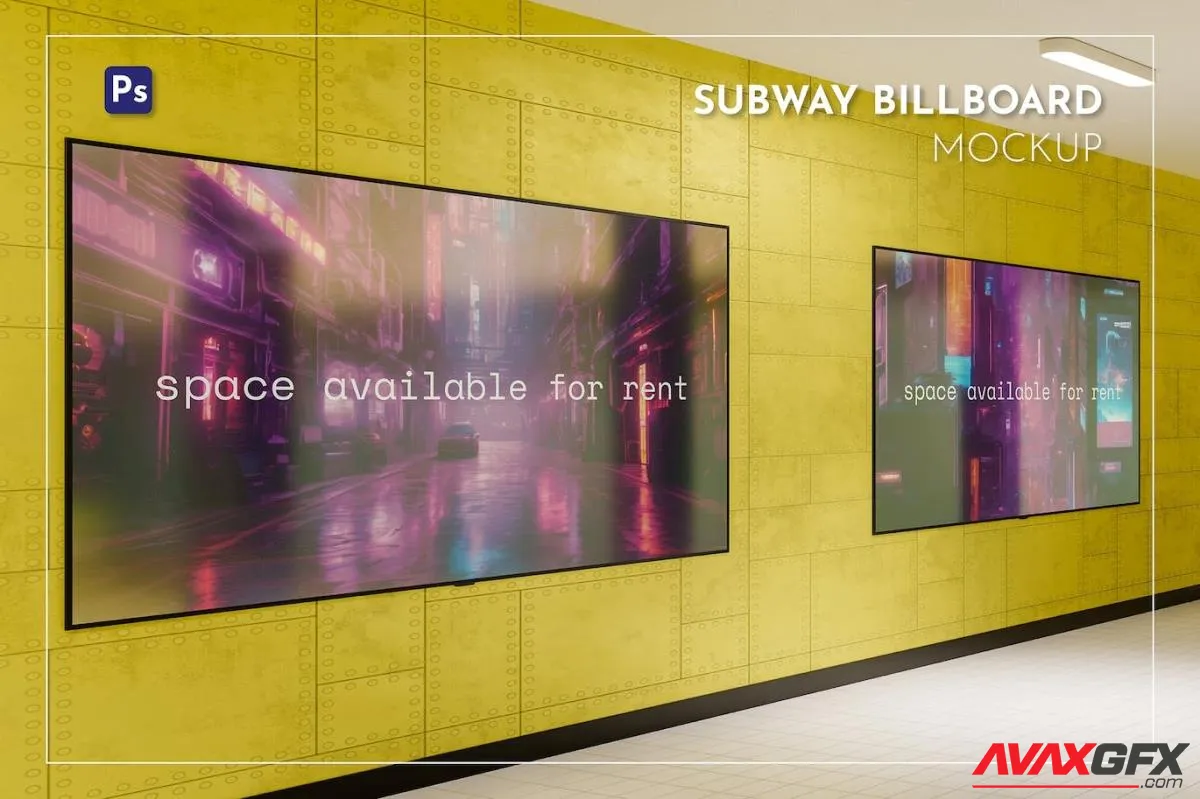 Subway Billboard Mockup