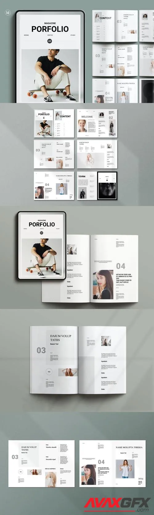 Portfolio Magazine Template 8XPQR9U