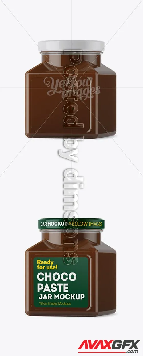 Glass Chocolate Spread Jar Mockup 13289