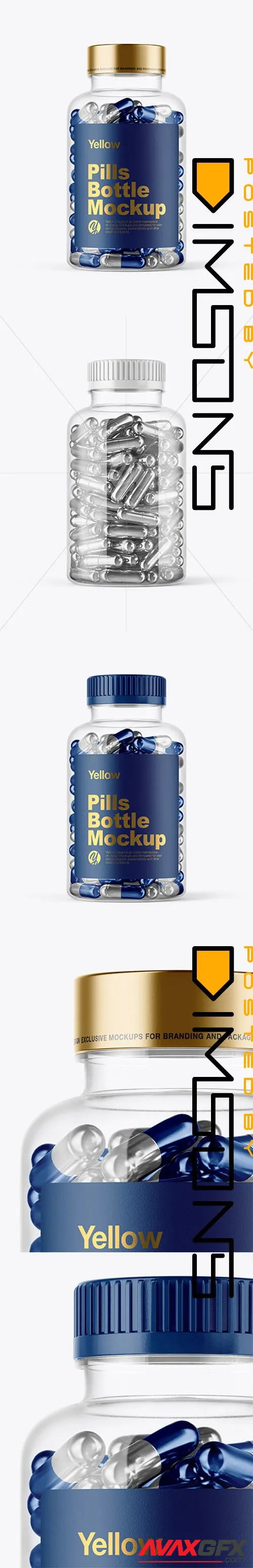 Clear Pills Bottle Mockup 39733 TIF