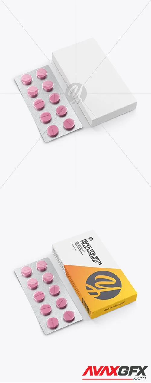 Paper Box & Pills Mockup 53806 TIF