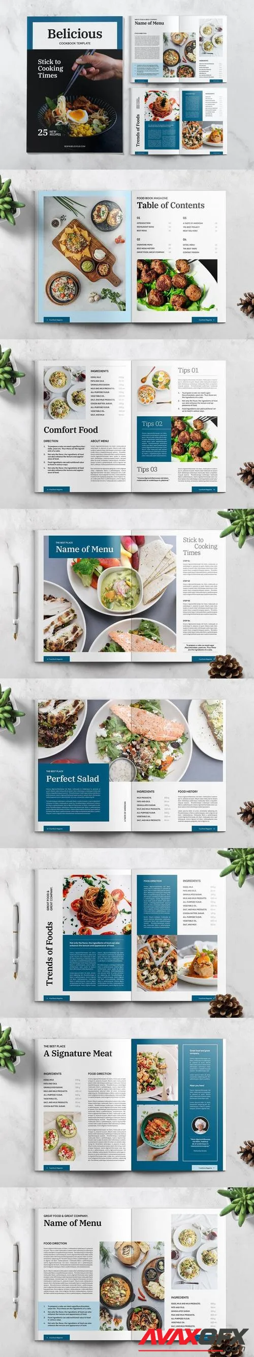 Food Magazine Template WMAZRKL