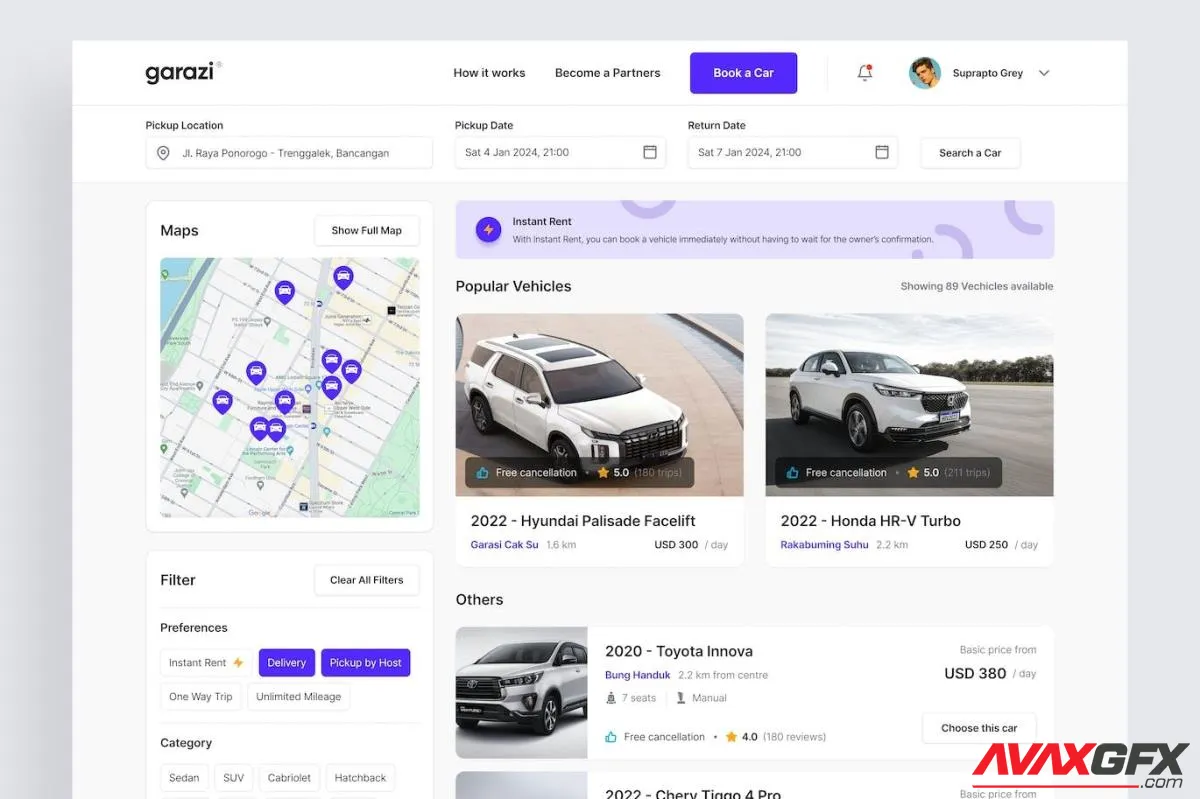 Garazi - Car Rent Search Results