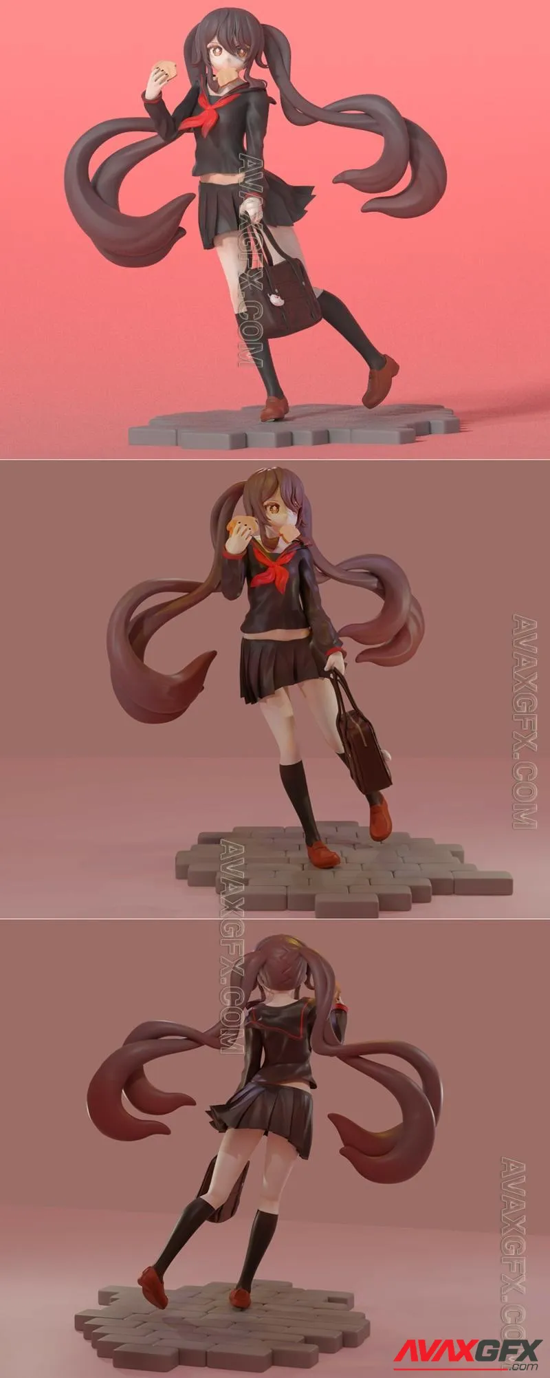 Hutao School Girl Genshin Impact - STL 3D Model