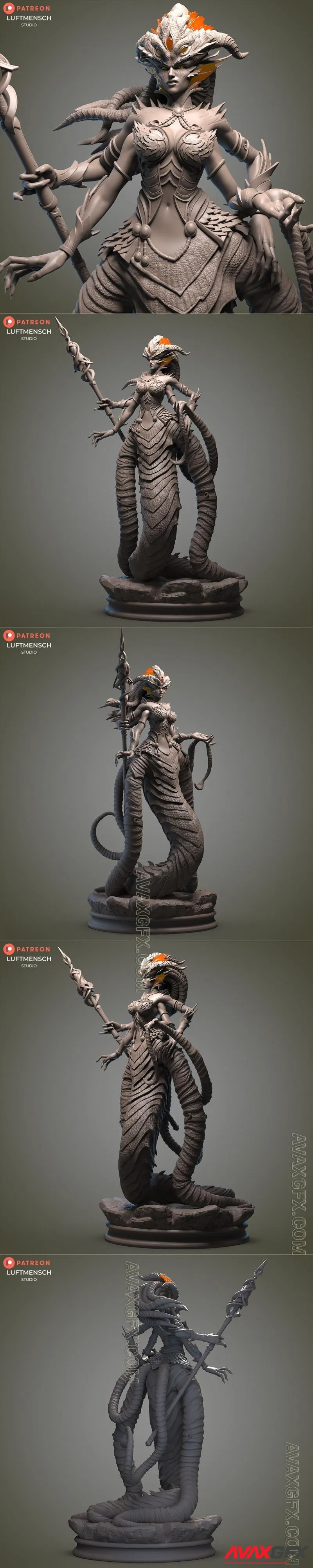 LuftMensch Studio - Queen Azshara - STL 3D Model