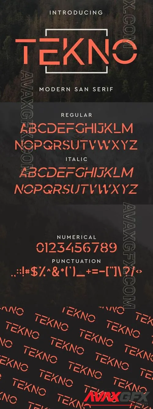 Tekno - Modern Typeface