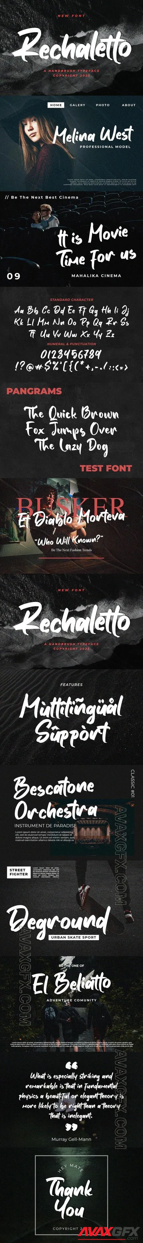 Rechaletto - Brush Font