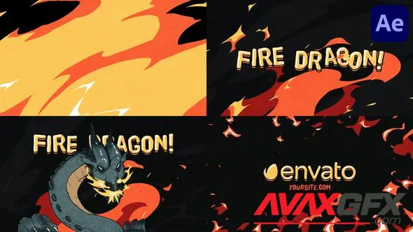 Fire Dragon Logo for After Effects 50253264 Videohive