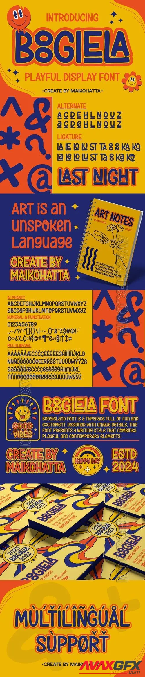 Boogiela - Playful Display Font
