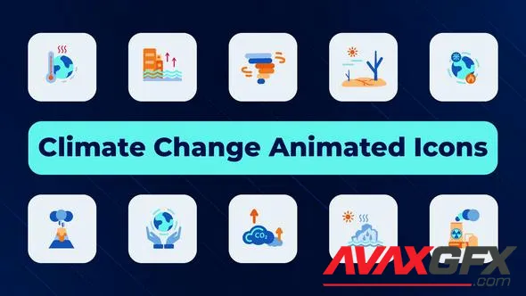 Climate Change Animated Icons 50370526 Videohive