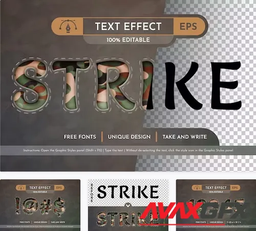 Strike - Editable Text Effect - 91876474