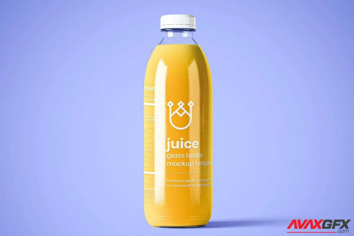 Glass Juice Bottle Mockup RH2WBSP