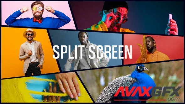 Stylish Split Screen Intro Opener | Multiscreen Slideshow | Photo Gallery 50181386 Videohive