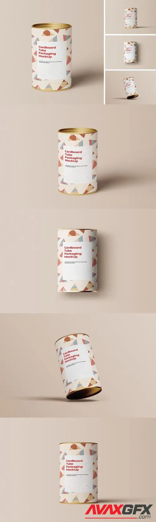 Cardboard Tube Packaging MockUp