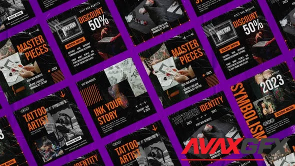 Tattoo Studio Social Posts 50187111 Videohive