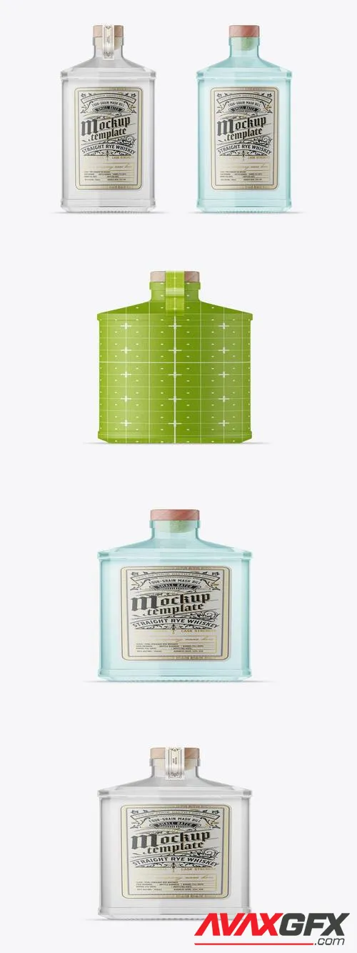 Liquor Glass Bottle Mockup