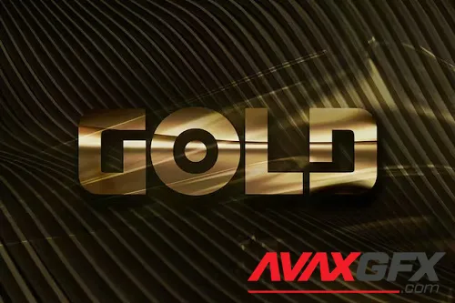 Gold Text Effect - BGTUT3A