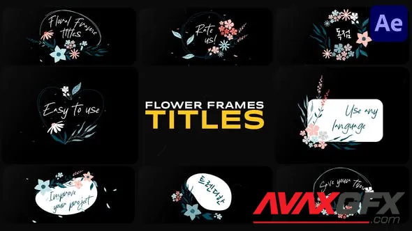 Flower Frames Titles for After Effects 50237364 Videohive