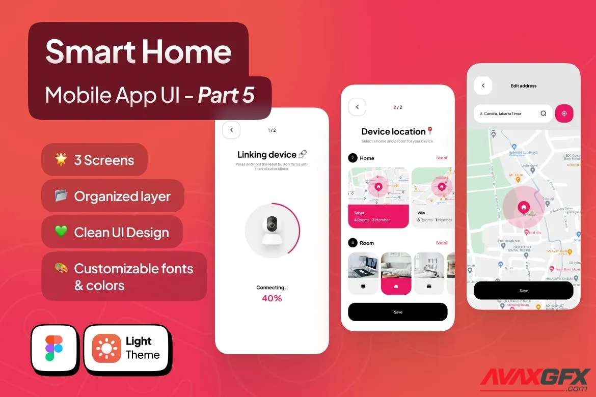 Smart Home UI KIT - [Light Mode - Part 5]