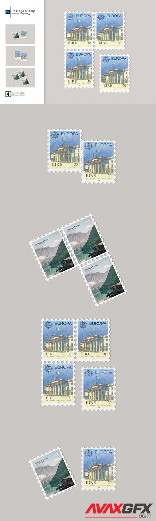 Postage Stamp Mockup