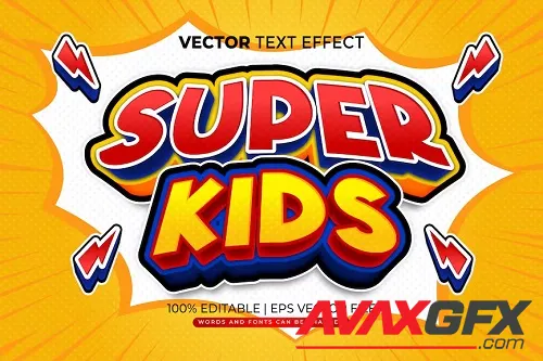 Super Kids Comic Editable Text Effect - XP6H4UD