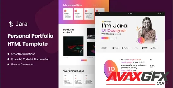 Jara - Personal Portfolio HTML Template 47970070