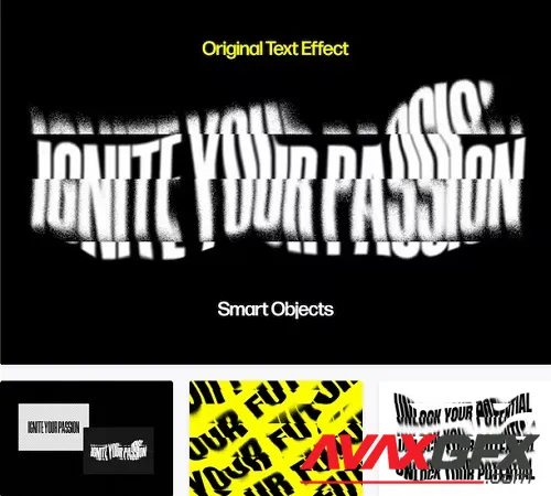 Grunge Displacement Text Effect - 91892163