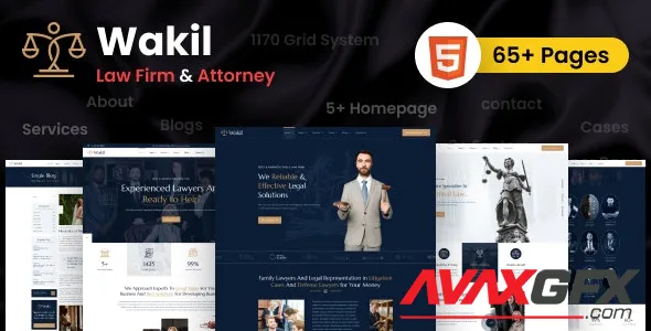 Multipurpose Lawyer & Attorney HTML Template - Wakil Law Firm Theme 48773211