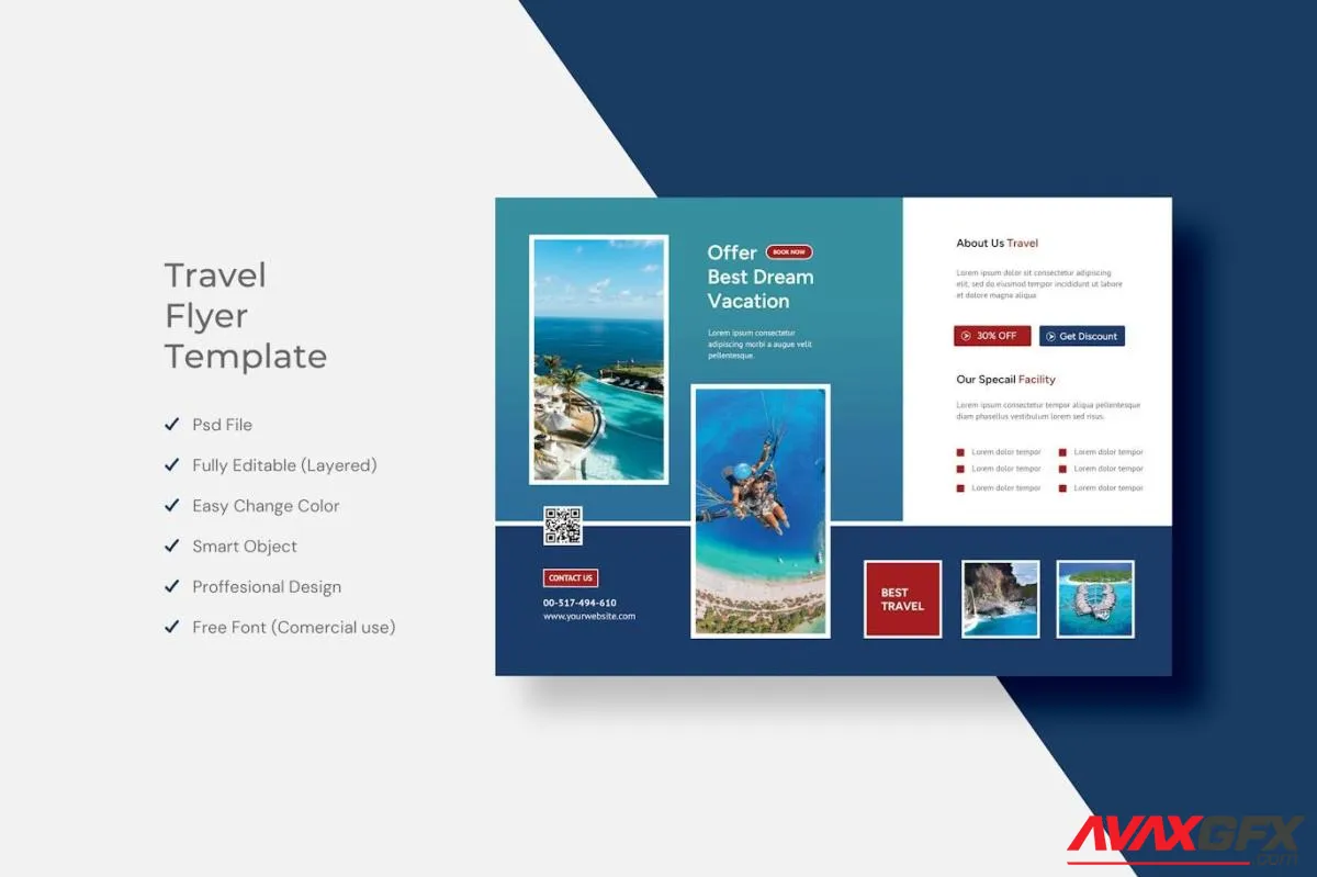 Travel Flyer Template Design