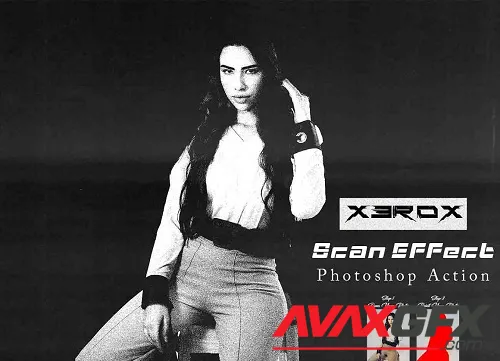 Xerox Scan Effect Photoshop Action - 91681452
