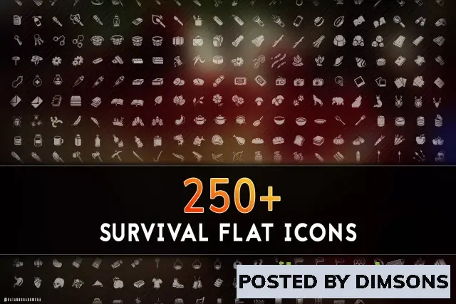 Unity 2D 250+ Survival Flat Icons v1.0