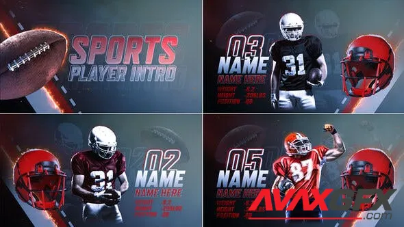 American Football Player Intro 48999372 Videohive