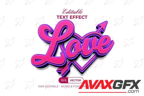 Love Pink Text Effect Style - 91962326