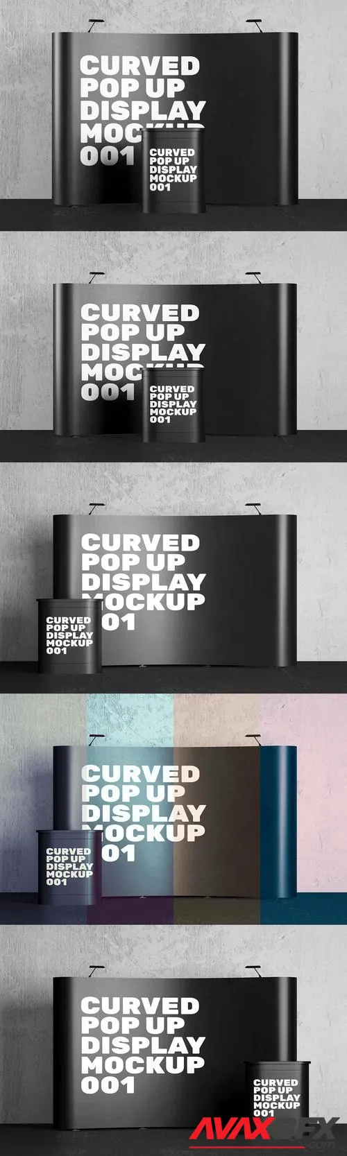 Curved Pop Up Display Mockup 001