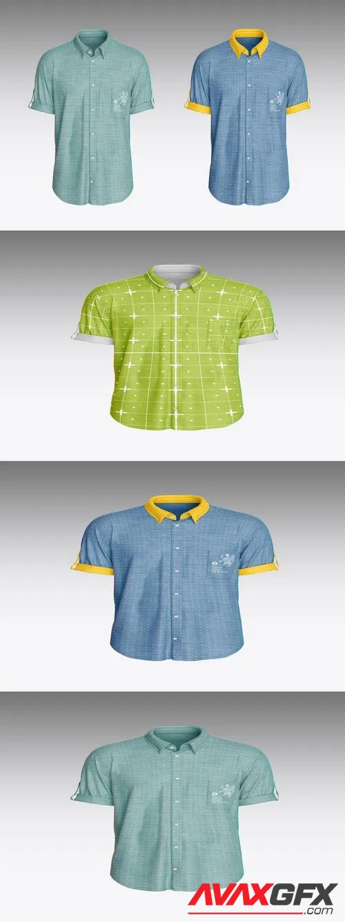 Short Sleeve Polo Shirt Mockup