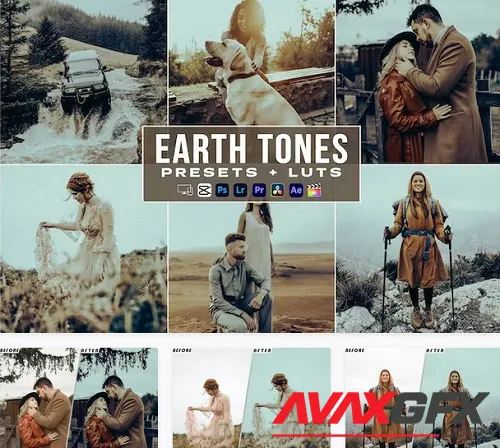 Earth Tones Video Luts Presets Mobile & Desctop - J6BN27A