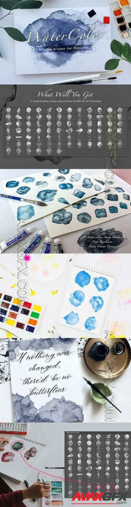 WaterColor Stamp Brushes