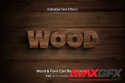 Wood Text Effect - WKV34CN