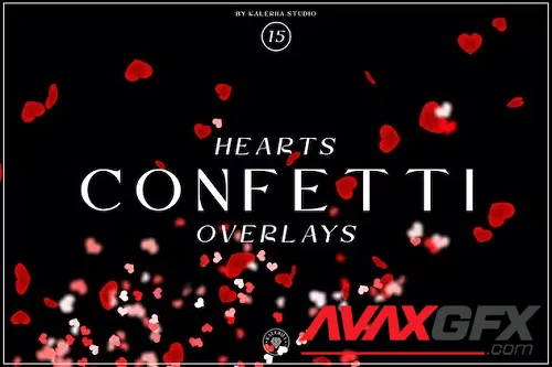 Hearts Confetti Overlays - 8K5YZKY