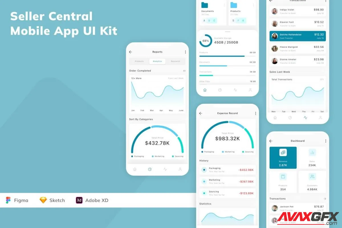 Seller Central Mobile App UI Kit