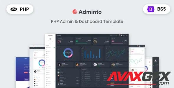 Adminto - PHP Admin Dashboard Template 47397175