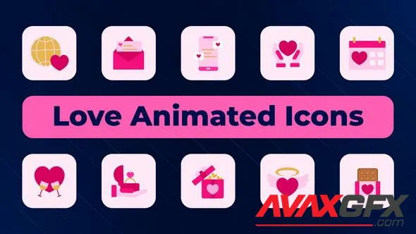 Love Animated Icons 50333071 Videohive