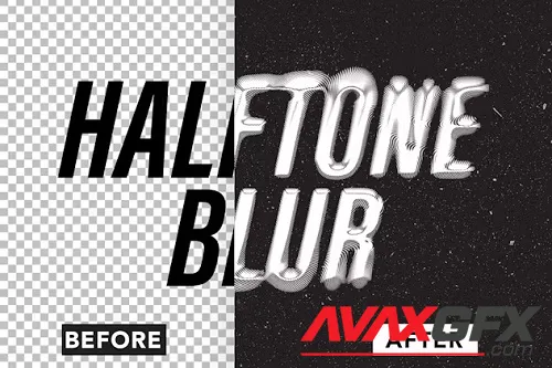 Halftone Blur Text Effect - 2Y5L28M