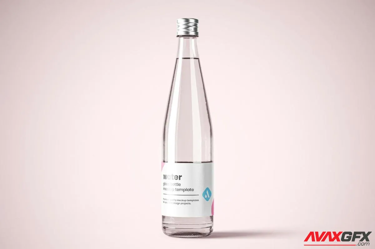 Glass Water Bottle Mockup JG2PXH6