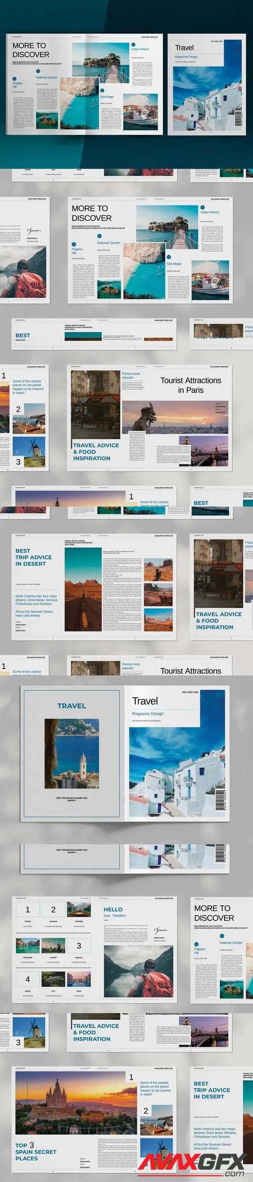 Travel Magazine Template 8F798G5