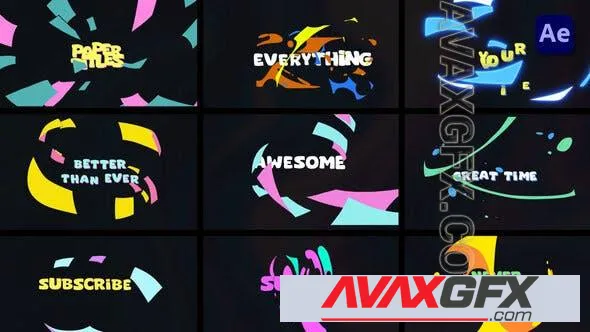 Colorful Paper Sheets Titles [After Effects] 50092863 Videohive