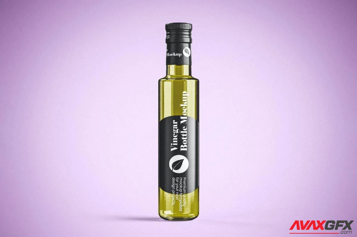 Glass Vinegar Bottle Mockup Y4LBQQ3