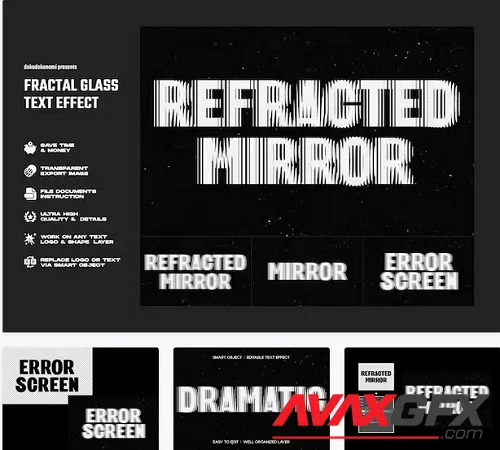 Refraction Glass Text Effect - NLTKDCQ